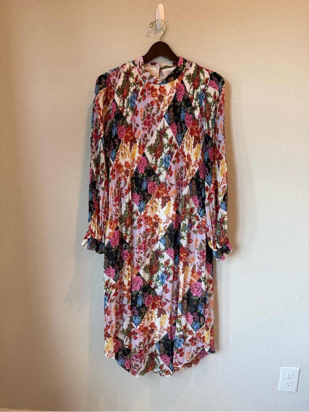 Anthropologie Multicolor Floral Flowy Long Sleeve Dress